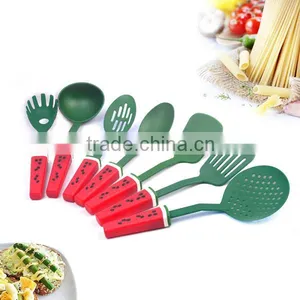 Best Selling High Quality Colorful Watermelon Shape Handle Nylon Kitchen Utensil Sets Of Nylon Cooking Tools thumbnail-1