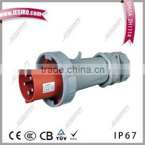 Waterproof 63a IP44 Industrial Application Universal Plug Socket Outlet thumbnail-1