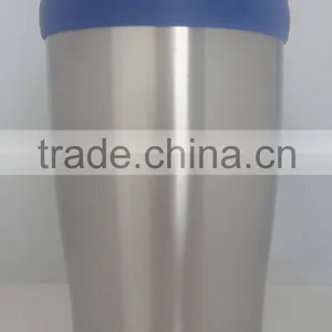 Blue Color Plastic and Steel Travel Mug 400ml thumbnail-1