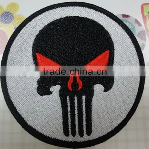 Skull Embroidery Patches With Saw-on Backing thumbnail-1