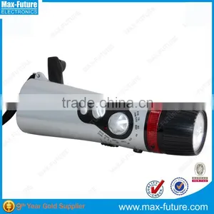 Oudoor LED Torch With am fm Radio With Hand Crank Radio Flashlight thumbnail-3