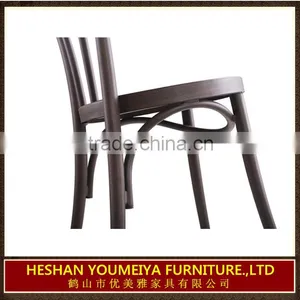 Aluminium Bistro Chair With Wooden Finish YL1089 thumbnail-3