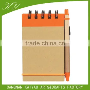 Wholesale Stationery Notebook a5 Eco Recycled Fsc Paper Spiral Notepads With Pen thumbnail-4