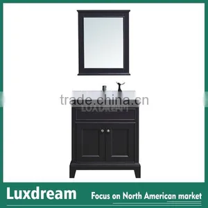 30" Charcoal Solid Wood Leg USA Bathroom Vanity thumbnail-1