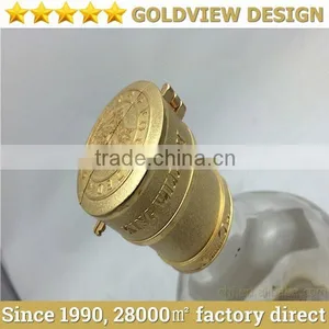 Shiny Golden Zinc Alloy Luxury Wine Bottle Cap Luxury Wine Cap Perfume Bottle Caps thumbnail-5