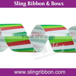 2015 High Quality Custom Stripe Printed Ribbon Wholesale thumbnail-1