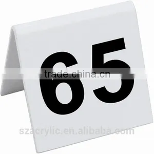 V-shape Acrylic Table Number Stand Holder for Restaurant Hotel thumbnail-3