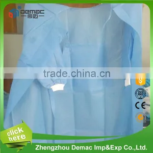 Hot Selling Non Woven Reinforced Cheap Disposable Medical Surgical Doctor Gowns thumbnail-1