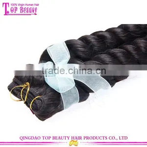 100% Hand Tied Virgin Indian Remy Hair Weft Unprocessed Indian Hair Extension Natural Hair Extensions thumbnail-6