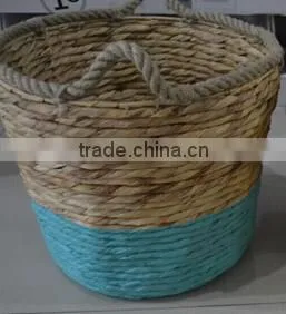 Water Hyacinth Laundry Baskets,Competitive Price,Natural Color thumbnail-1