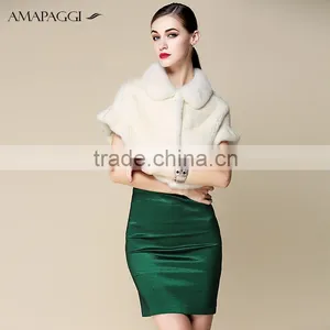 Factory Sale Whole Plet Mink Fur Cape Coat for Women thumbnail-3