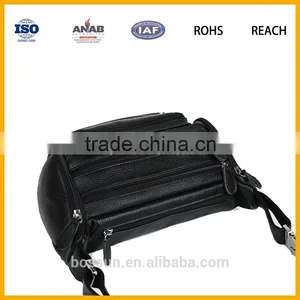 Black Men Genuine Leather Waist Bag High Quality Waterproof thumbnail-5