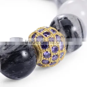 Hot Fashion Tibetan Jewelry Crystal Bead Bangle Balls Chain Bracelets thumbnail-5