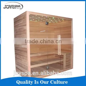 Indoor Luxury Wooden Dry and Wet Freestanding Far Infrared Sauna Room thumbnail-1
