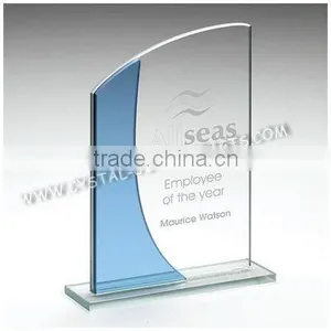 2015 New Arrival Hot Selling Cheap Jade Glass Awrd Trophy Wholesale Sport Glass Trophy Promotional thumbnail-1