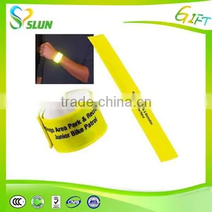 Promotion Customized Silicone Slap Bracelet Reflective Slap Band With Steel Spring thumbnail-1