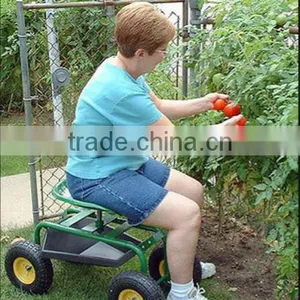 New Design Green Garden Cart With Wheels thumbnail-2