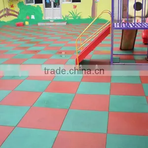 45mm Outdoor Walkway Wear-resistance Playground Surface Rubber Tile for Children thumbnail-1