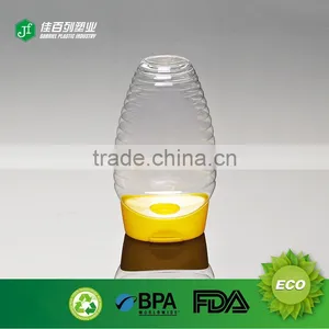 340ml Upside Down With Silicone Cap Squeeze Bottle Food Grade Plastic Jars Custom Logo Free Samples Honey Jars thumbnail-4