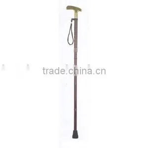 Copper Handle Wooden Walking Stick,Clamp Mechanism Trekking Pole,Trekking Pole,Nordic Walking Stick,hiking Pole thumbnail-1
