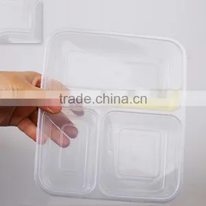 3 Compartments Lunch Food Storage Container Plastic Food Container With Lid thumbnail-5