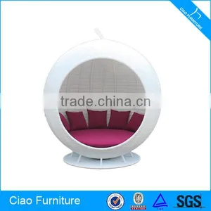 Garden Furniture Luxury Rattan White Apple Sunbed thumbnail-1