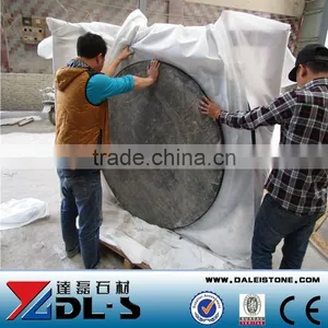 Round Nero Marquina Marble Dining Table Tops thumbnail-5