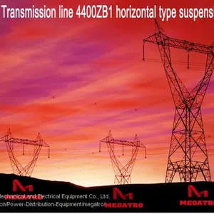 MEGATRO 500KV Transmission Line 4400ZB1 Horizontal Type Suspension Tower thumbnail-1