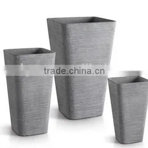 Sigma General Used Outdoor Garden Square Flower Pot Fiberglass Cement Planter Pots thumbnail-1