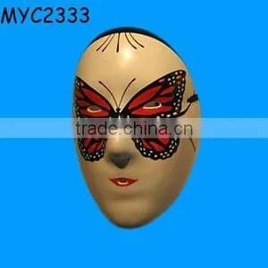 Painted Ceramic Mardi Gras Mask thumbnail-1
