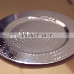 Silver Color Charger Plate for Wedding, Cheap Charger Platter for Christmas Festival thumbnail-2