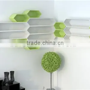 Decorative Wooden Wall Cube Shelves Design White Foldable Box thumbnail-1