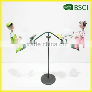 YS15175 Metal Swing Craft Solar Led Flower Pot Light Garden Decoration thumbnail-1