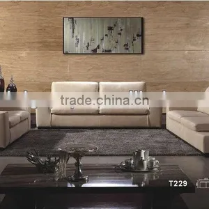 Modern Genuine Leather Hotel Lobby Sofa Set (BG90462) thumbnail-1