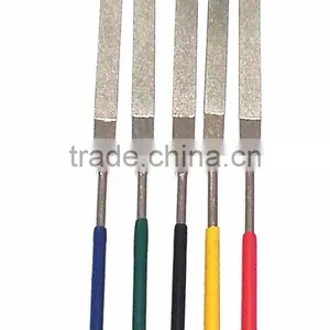 Diamond Needle File Set Flat Shape With 5 Colorful Handle thumbnail-1
