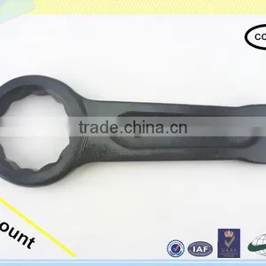 High Quality 45# Steel Slugging Ring Spanner,size 95mm 40 CR Striking Box Wrench,Hammer Ring Spanner thumbnail-1