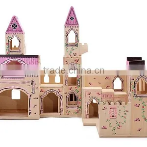 Wholesale Delicate Baby Wooden Dollhouse Playset Stylish Wooden Dollhouse Toy for Kids W06A033 thumbnail-6