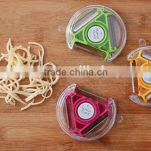 Creative Kitchen Tool 3 In 1 Fruit & Vegetable Round Peeler With Cute Design thumbnail-6