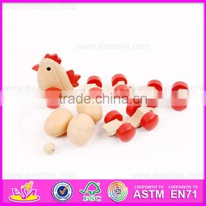 2016 Wholesale Fashion Kids Wooden Chicken Toy W05B147 thumbnail-5