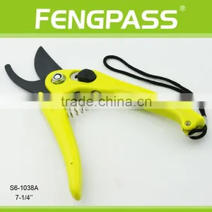 S6-1038A 7-1/4" Plastic Handle With Black Stainless Steel Blade Pruning Garden Scissors thumbnail-2
