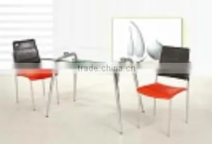 Dining Room Furniture Glass Table and Chair, Modern Glass Top Dinette Sets thumbnail-5