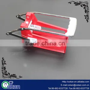 Kitchen Tool French Fry Potato Cutter With Round Bottom for Easy Slicing, 2 Blades thumbnail-1