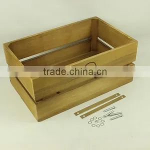 Natural Color Wooden Beer Crate thumbnail-1