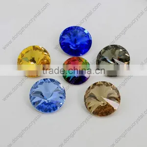 Round Shaped Black Diamond Crystal Point Back Fancy Rhinestone With Claw Setting thumbnail-2