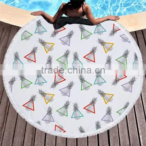 2017 Custom Printed Adult Round Beach Towel New Design Popular and Fashion thumbnail-6