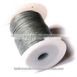 3mm Round Braided Leather Cord, Black Color thumbnail-6