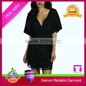 2015 Stylish New Arrival Good Selling Black Lace Evening Dresses Made in China thumbnail-1