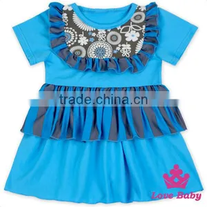 Solid Color Soft Cotton Beautiful Girl Casual Wear Smocking Short Sleeve Tops thumbnail-2