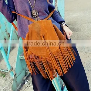 DY0023Z Europea Fashion Ladies Leather Fringe Packbag Leather Bag thumbnail-3