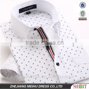 Latest Fashion Print Dobby Short Sleeve Man Casual Shirt thumbnail-4